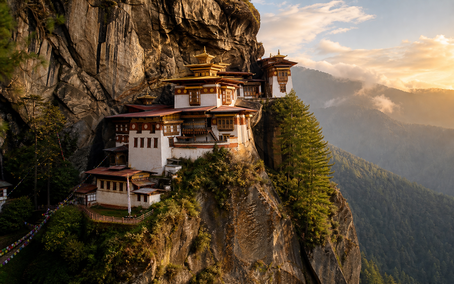 Bhutan monastery landscape